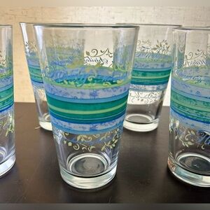 6 Libbey “Family and Friends/Home is where the heart is” 16oz glasses. Vintage